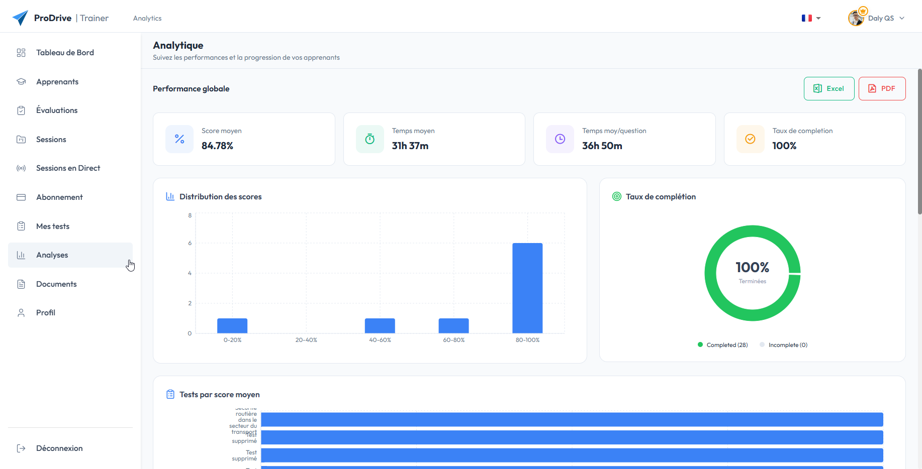 ProDrive Training Platform screenshot