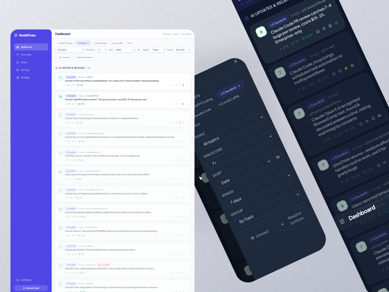 Reddit Pulse screenshot